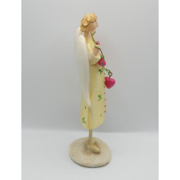 Greenbrier International Polystone Lady #610 Angel with Hearts - Vintage - Picture 2 of 6